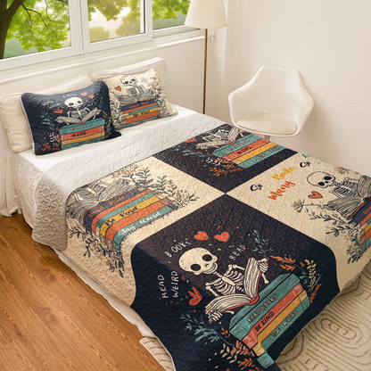 Shineful All Season Quilt 3-Piece Set - Bookworm's Bone-anza