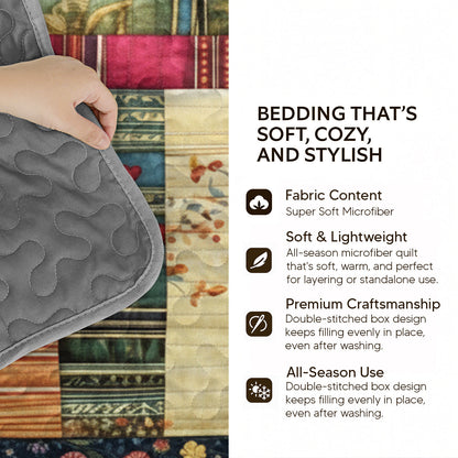 Shineful Quilt 3-Piece Set Cozy Cat