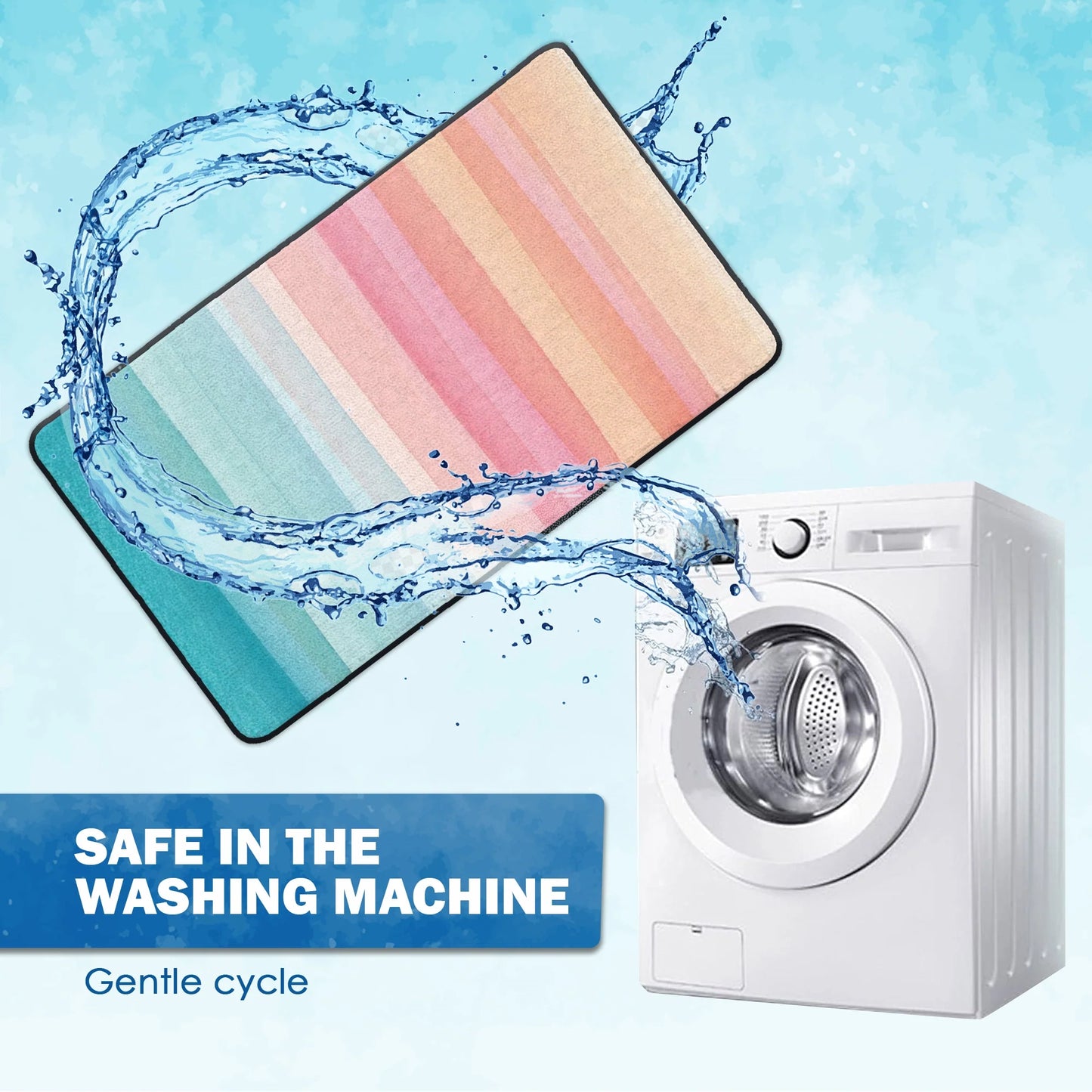 Shineful Ultra-Thin Non Skid Floor Mat, Kitchen Rugs Dachshund Friends