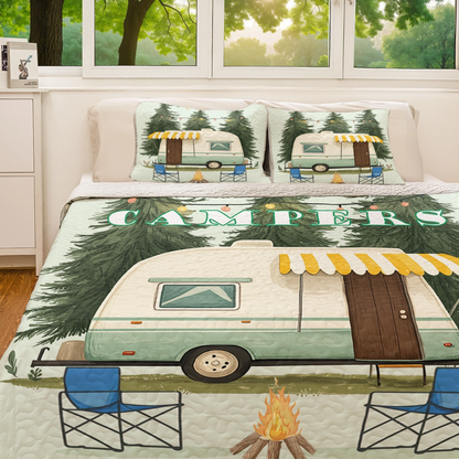 Shineful All Season Quilt 3-Piece Set - Cozy & Happy Campers