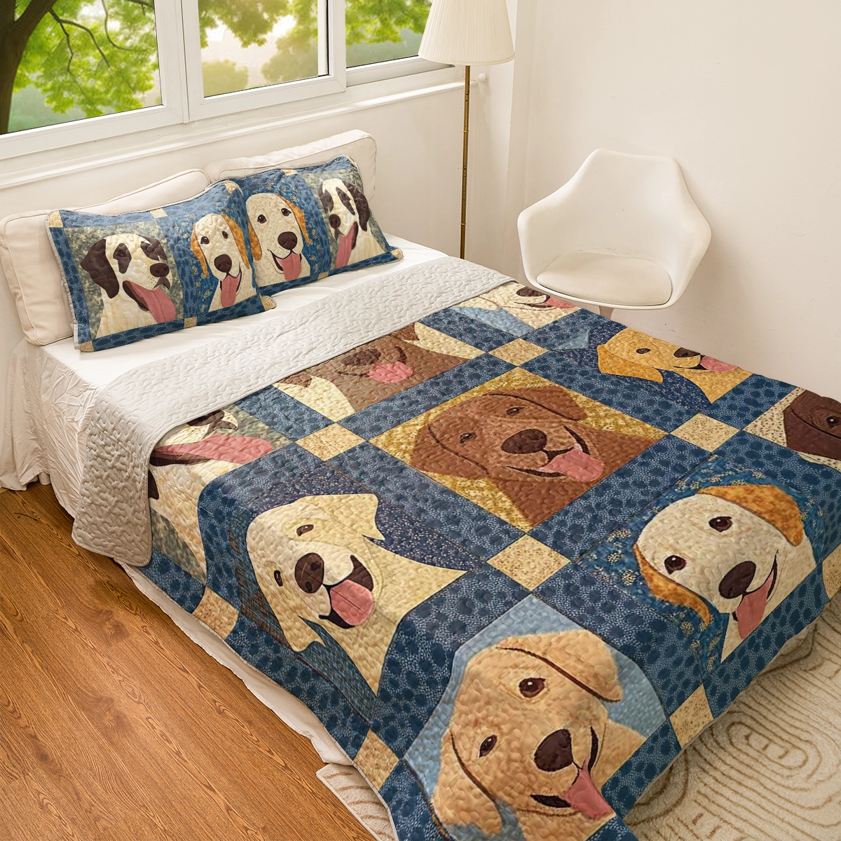 Shineful All Season Quilt 3-Piece Set - Labrador Lover's Delight