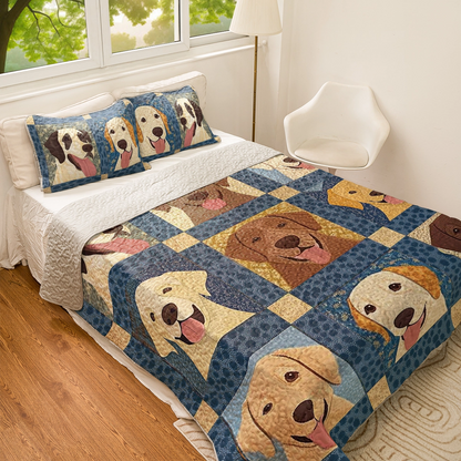 Shineful All Season Quilt 3-Piece Set - Labrador Lover's Delight