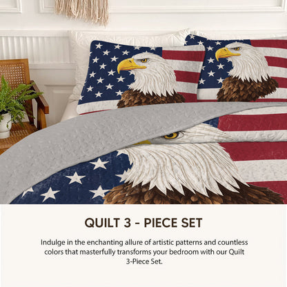 Shineful Quilt 3-Piece Set American Eagle