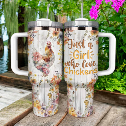 Shineful Tumbler Just A Girl Who Love Chickens