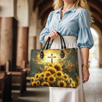 Shineful Leather Bag Sunflower Faith Light