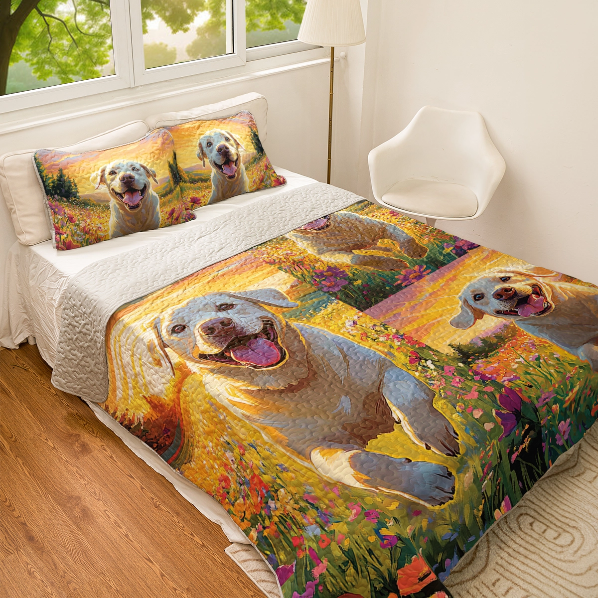 Shineful All Season Quilt 3-Piece Set - Labrador's Frolic