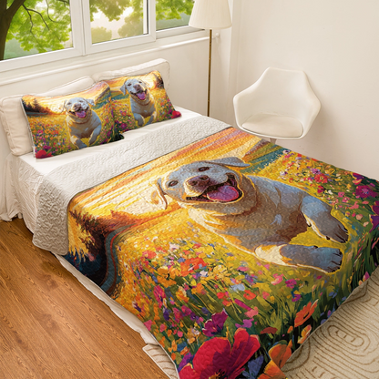 Shineful All Season Quilt 3-Piece Set - Joyous Labrador Retriever