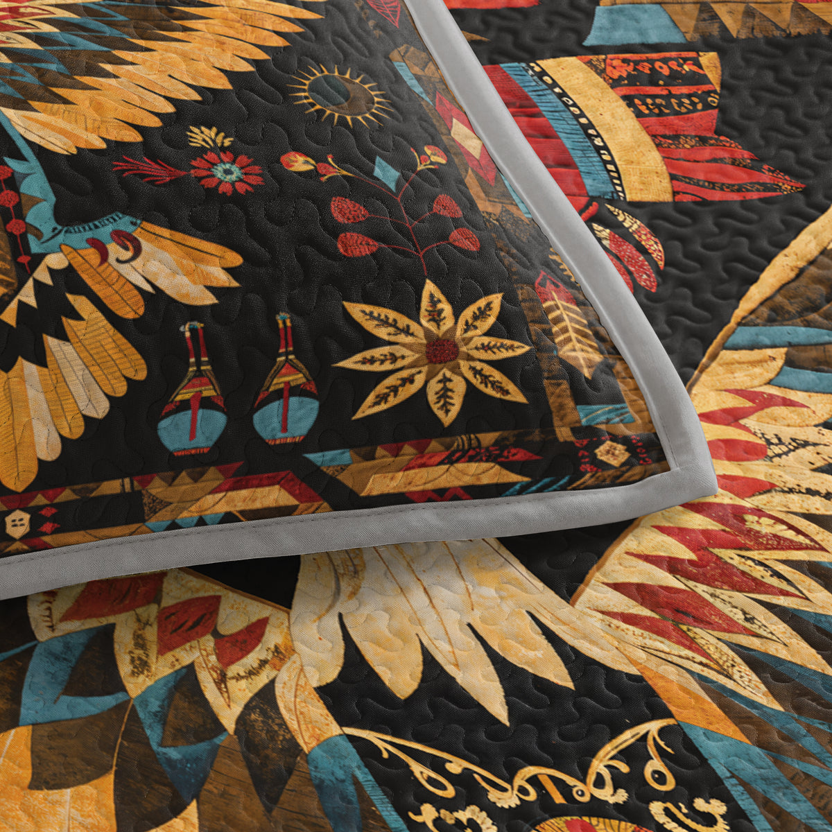 Shineful Quilt 3-Piece Set Tribal Eagle