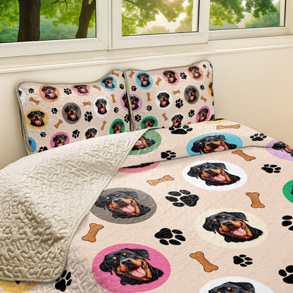 Shineful All Season Quilt 3-Piece Set - Rottweiler's Dreamland