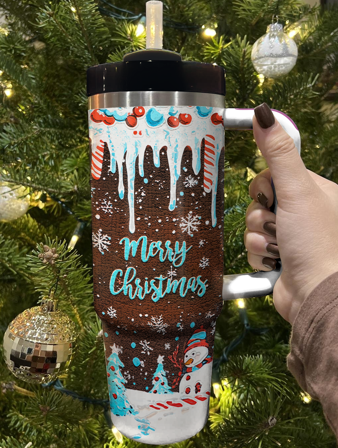 Shineful Glossy Tumbler Merry Frostmas