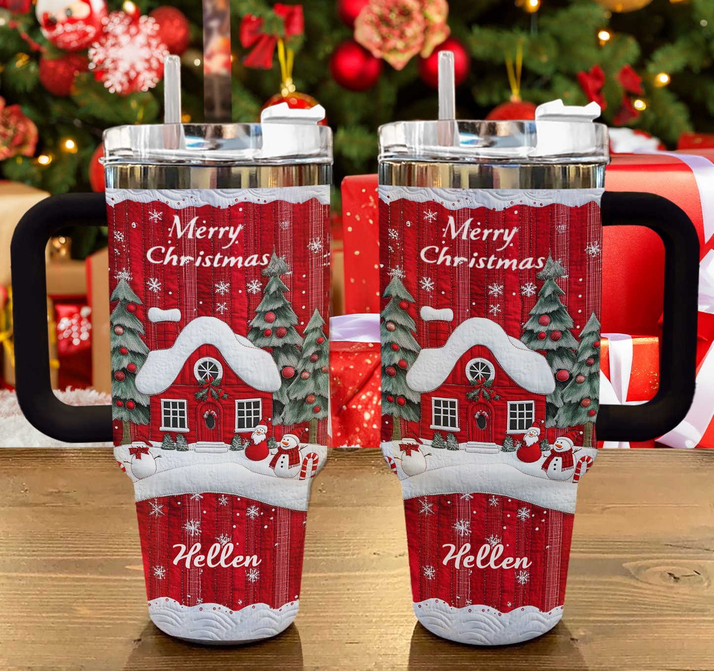 Shineful Tumbler Personalized Snowman Christmas
