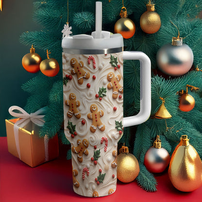 Shineful Glossy Tumbler Gingerbread Man