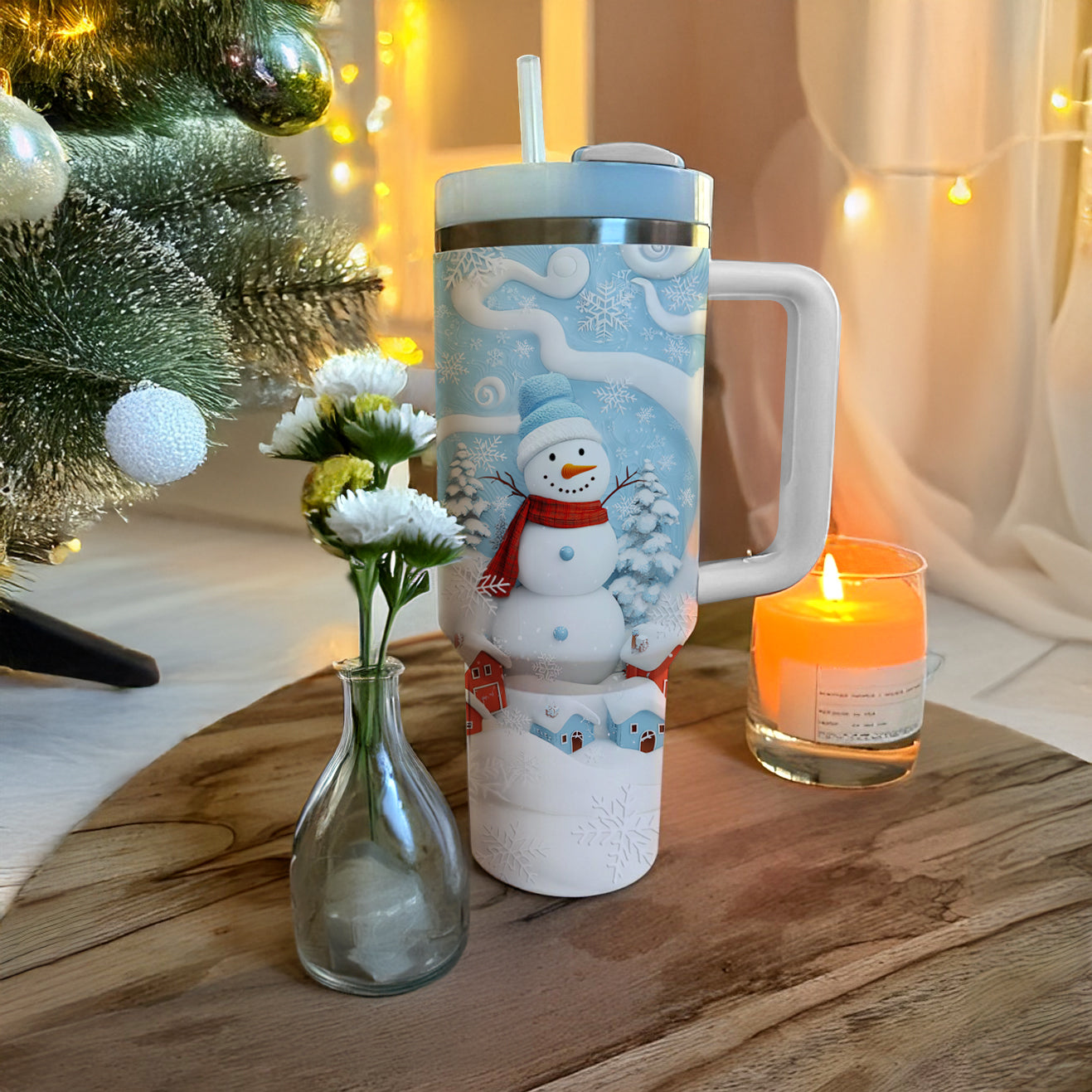 Shineful Tumbler Joyful Winter Snowman