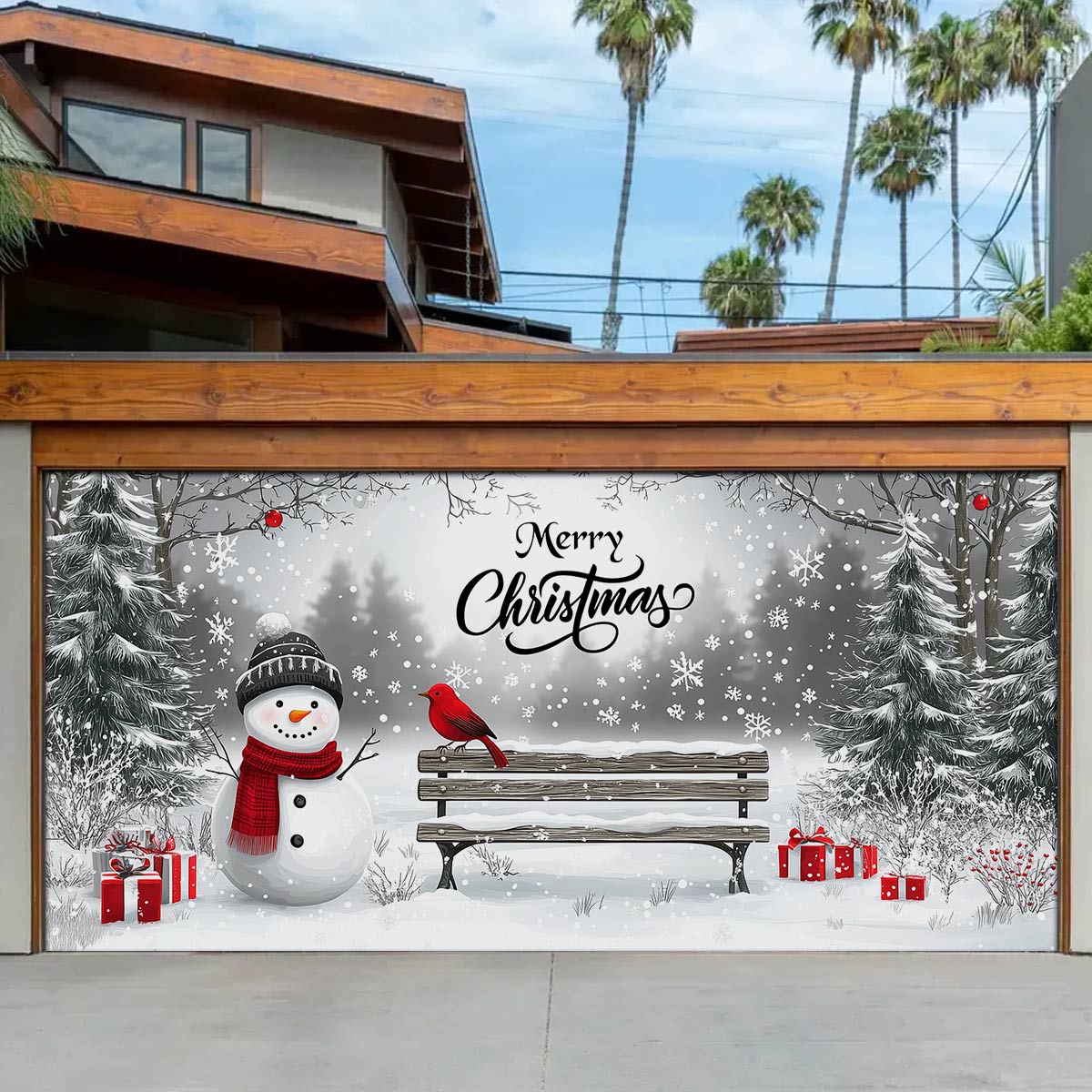 Shineful Garage Door Banner Decoration - Winter Wonderland