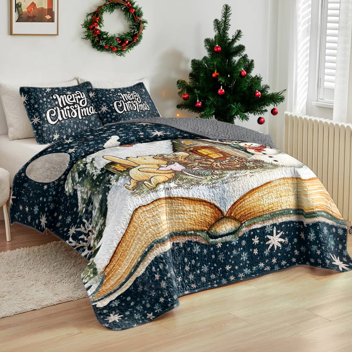 Shineful All Season Quilt 3-Piece Set Winnie Christmas