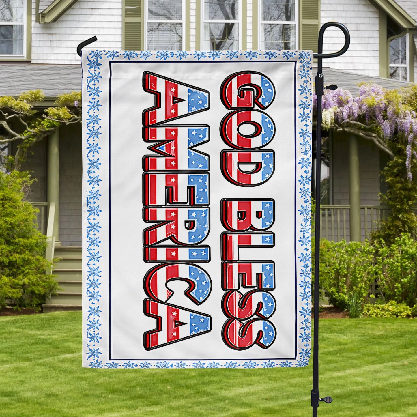 Shineful Gargen Flag 12" x 18" - God Bless America
