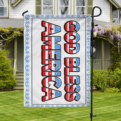 Shineful Gargen Flag 12" x 18" - God Bless America