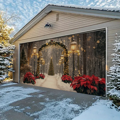 Shineful Garage Door Banner Decoration Enchanted Holiday Arch