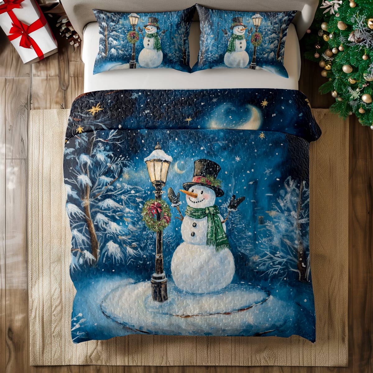 Shineful All Season Quilt 3-Piece Frosty Night