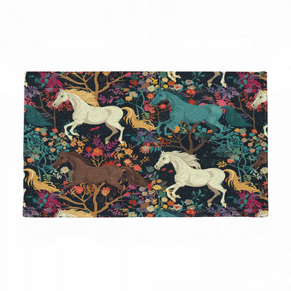 Shineful Horse Flower Ultra-Thin Non Skid Floor Mat, Kitchen Rugs