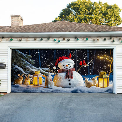 Shineful Garage Door Banner Decoration Winter Night