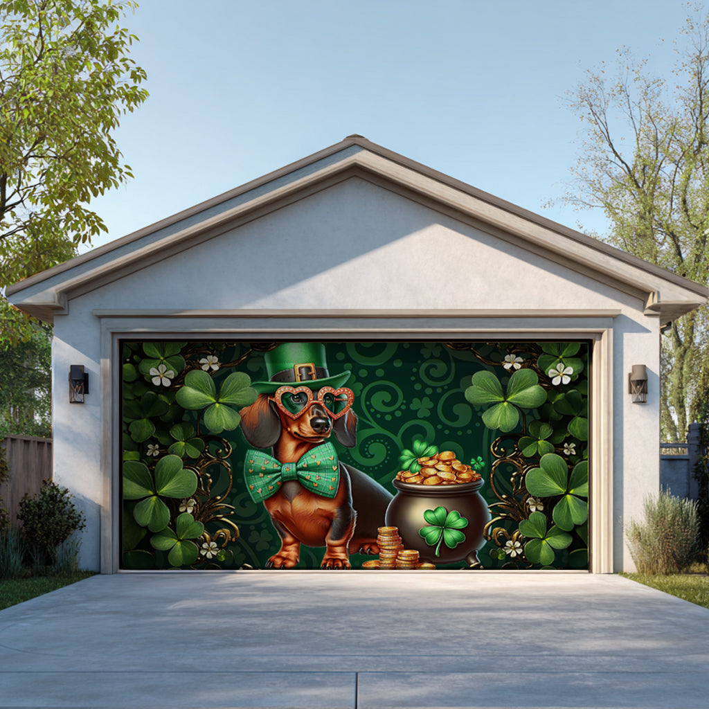 Shineful Garage Door Banner Decoration Lucky Doxie