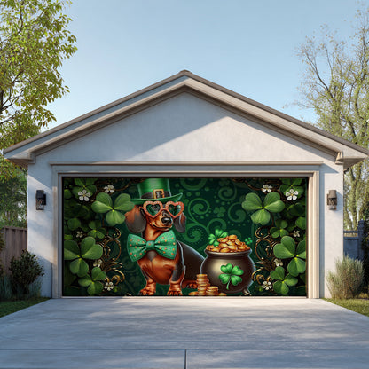 Shineful Garage Door Banner Decoration Lucky Doxie