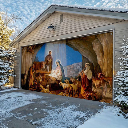 Shineful Garage Door Banner Decoration Graceful Embrace