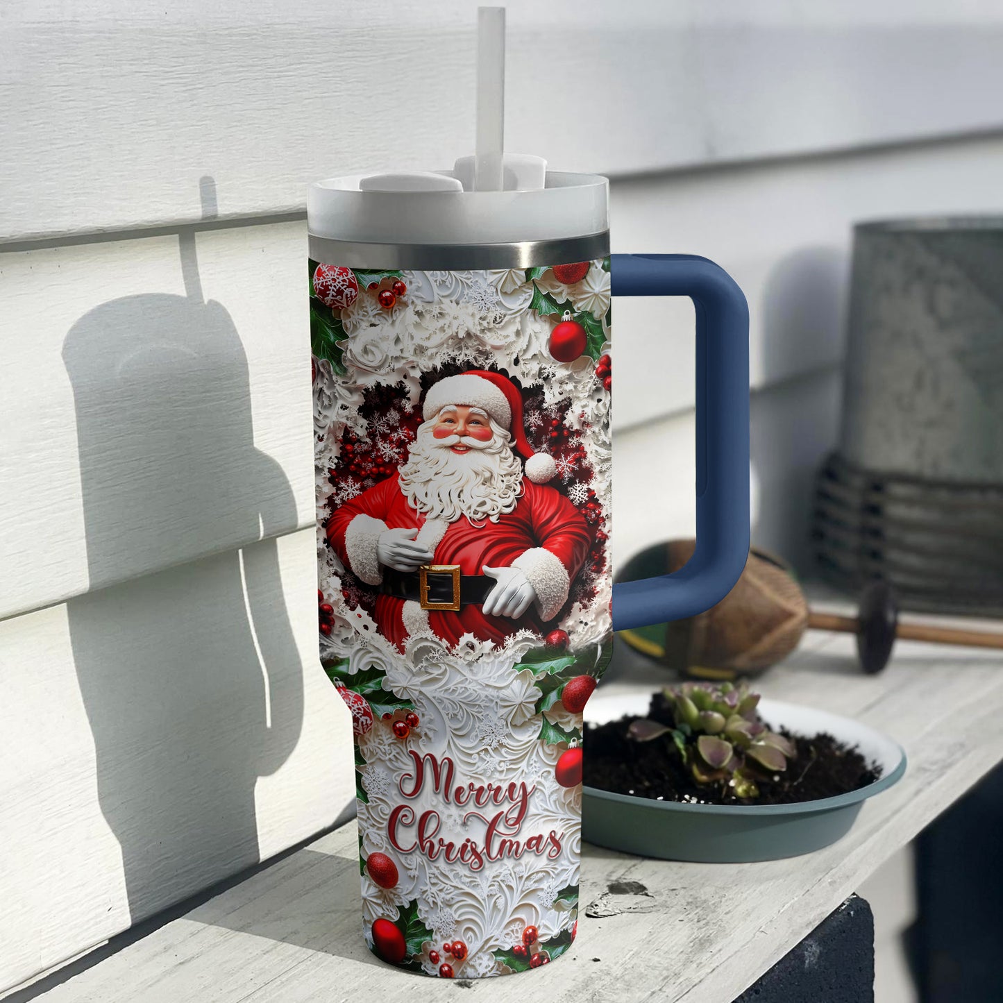 Shineful Tumbler Santa's Cheer