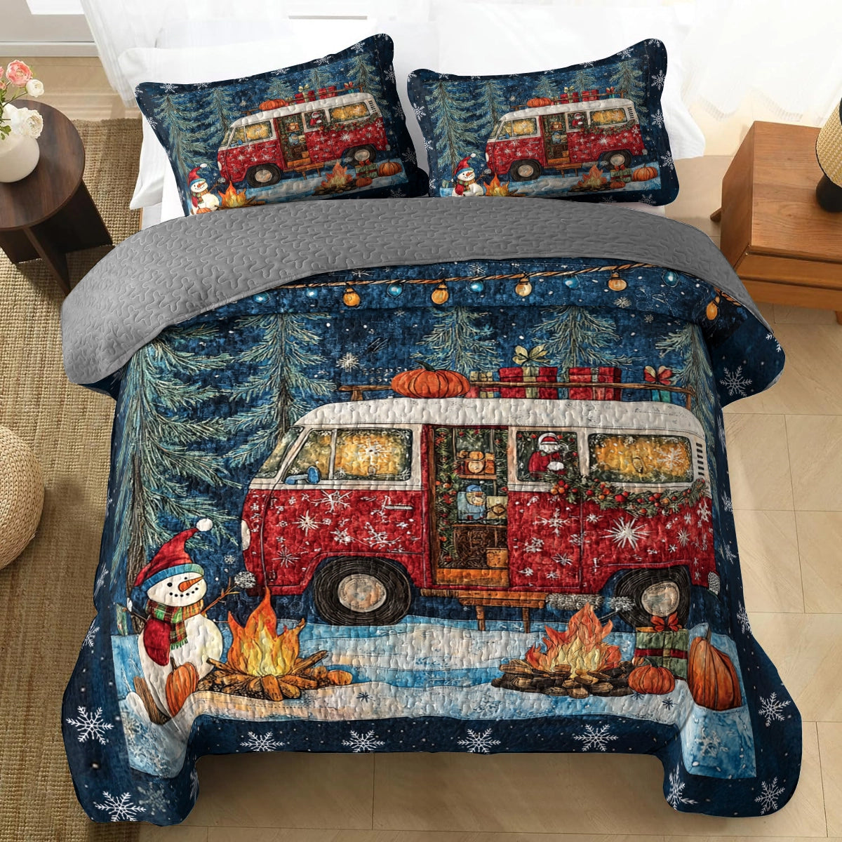 Shineful All Season Quilt 3-Piece Set - Holiday Camper Dreams