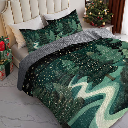 Shineful All Season Quilt 3-Piece Serene Winter