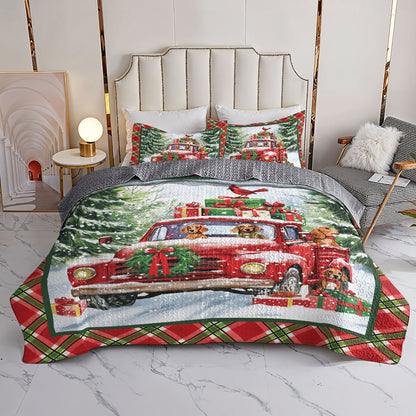 Shineful All Season Quilt 3-Piece Set Dashing Dachshund