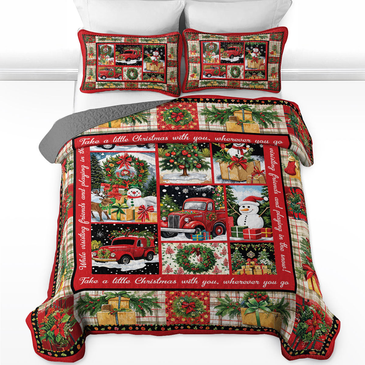 Shineful All Season Quilt 3-Piece Set Holiday Cheer