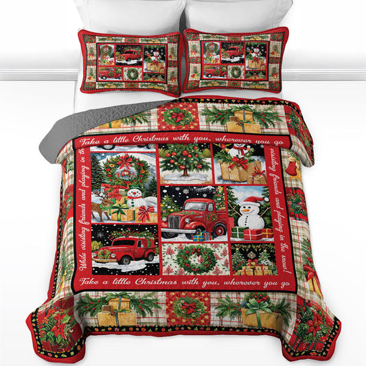 Shineful All Season Quilt 3-Piece Set Holiday Cheer
