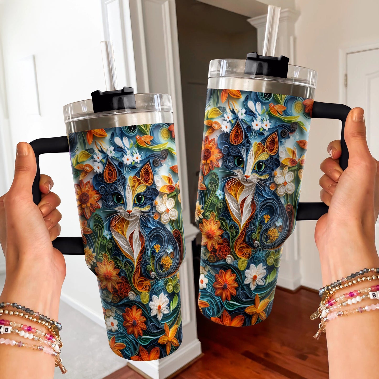 Shineful Tumbler Enchanted Quill Cat