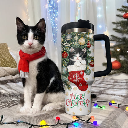 Shineful Tumbler Christmas Stocking Kitten