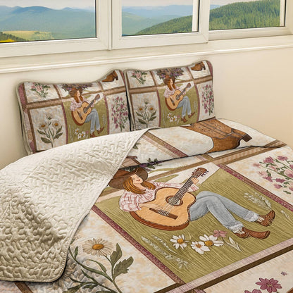 Shineful All Season Quilt 3-Piece Set - Wildflower Cowgirl