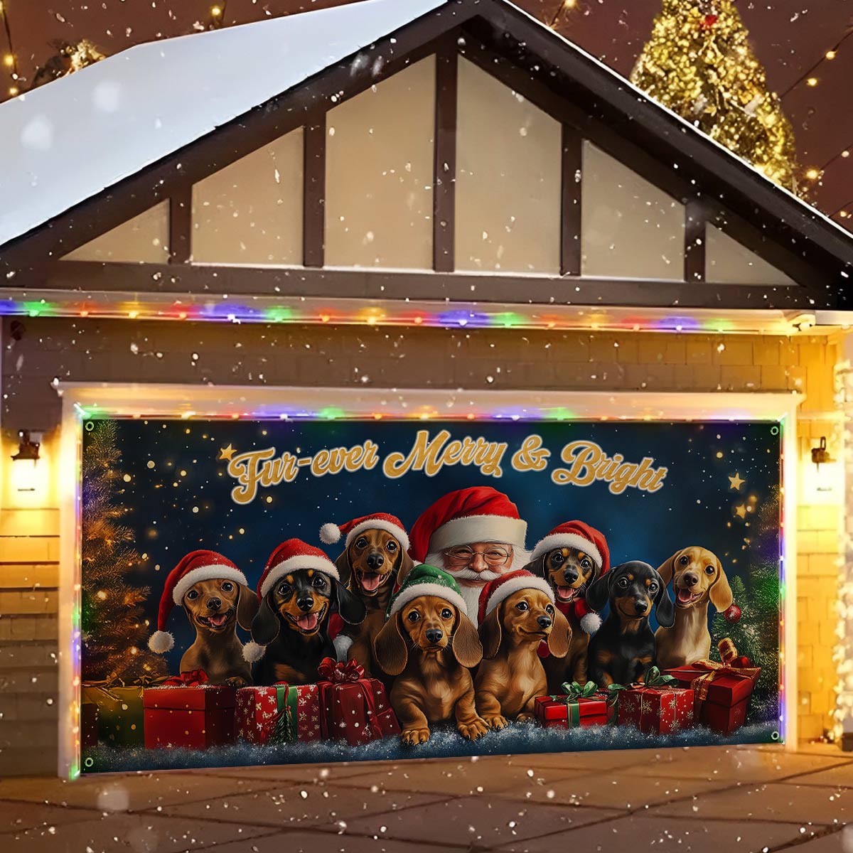 Shineful Garage Door Banner Decoration - Fur-ever Merry & Bright