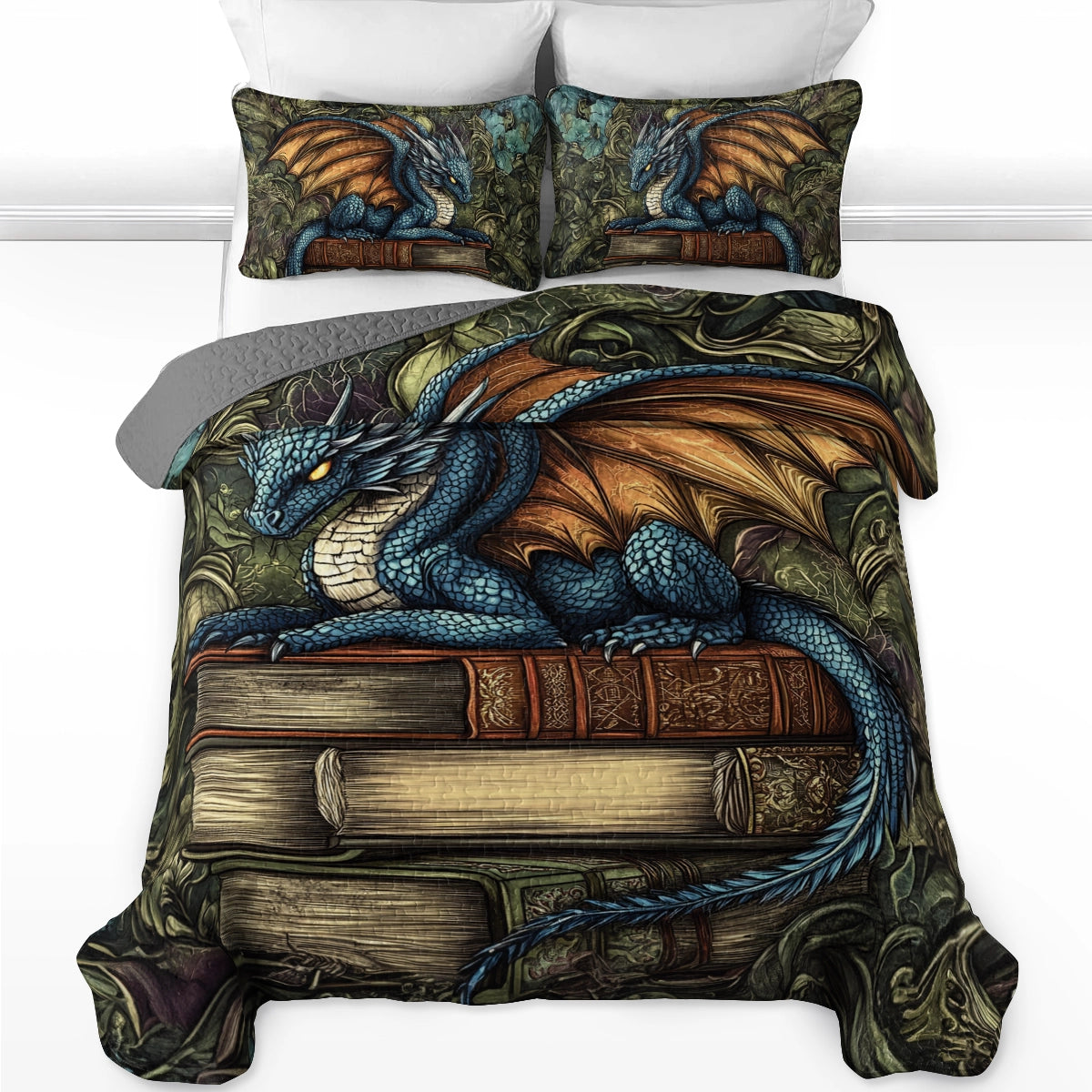 Shineful All Season Quilt 3-Piece Set - Dragon’s Sanctuary
