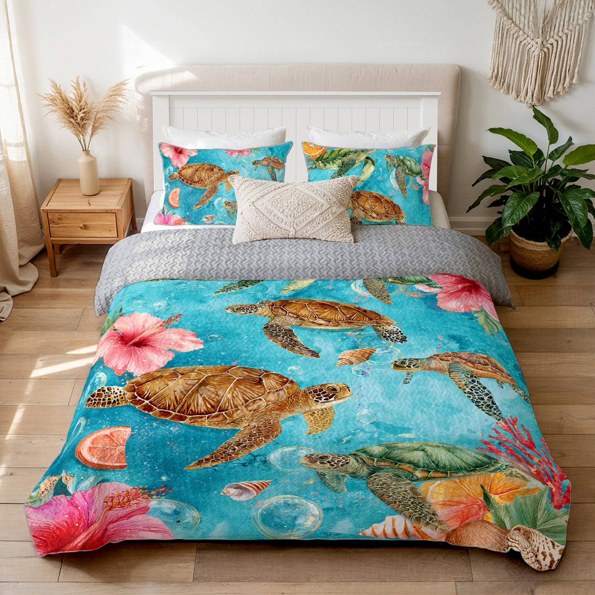 Shineful All Season Quilt 3-Piece Set Ocean Drift
