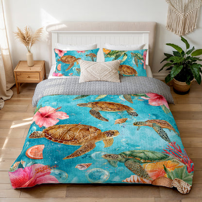 Shineful All Season Quilt 3-Piece Set Ocean Drift