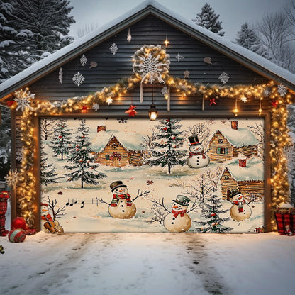 Shineful Garage Door Banner Decoration - Snow Melody