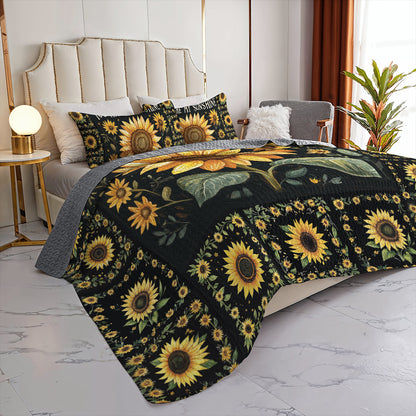Shineful All Season Quilt 3-Piece Set You Are My Sunshine