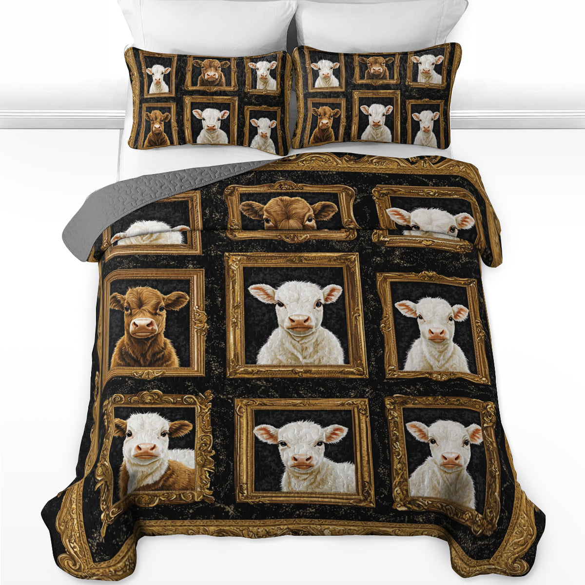 Shineful All Season Quilt 3-Piece Set Classic Cow Gallery