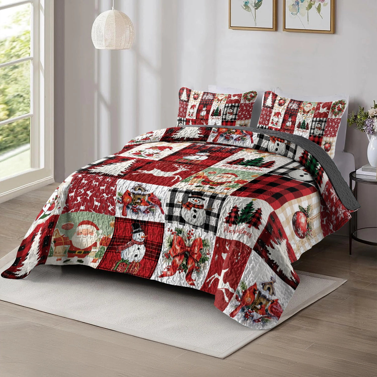 Shineful All Season Quilt 3-Piece Set - Festive Christmas