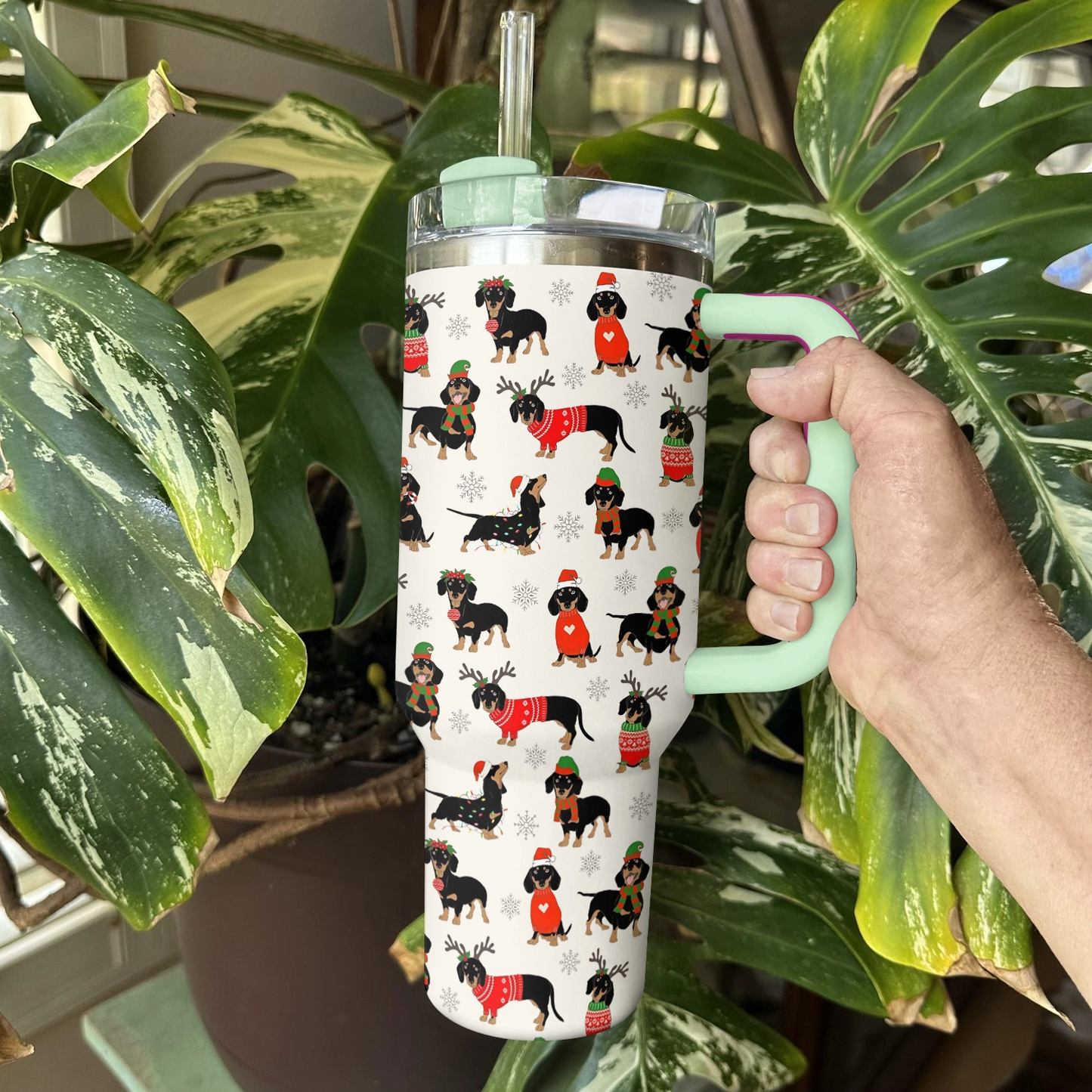 Shineful Tumbler Dachshund Christmas Cheer