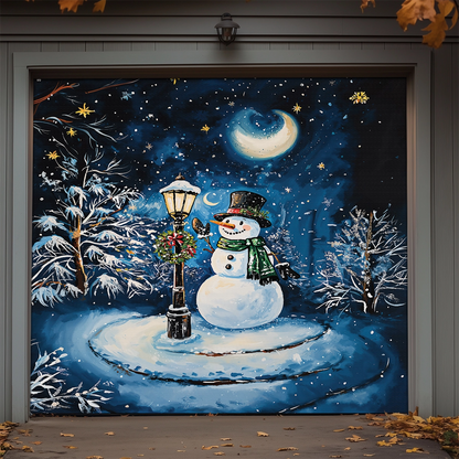 Shineful Garage Door Banner Decoration - Frosty Night