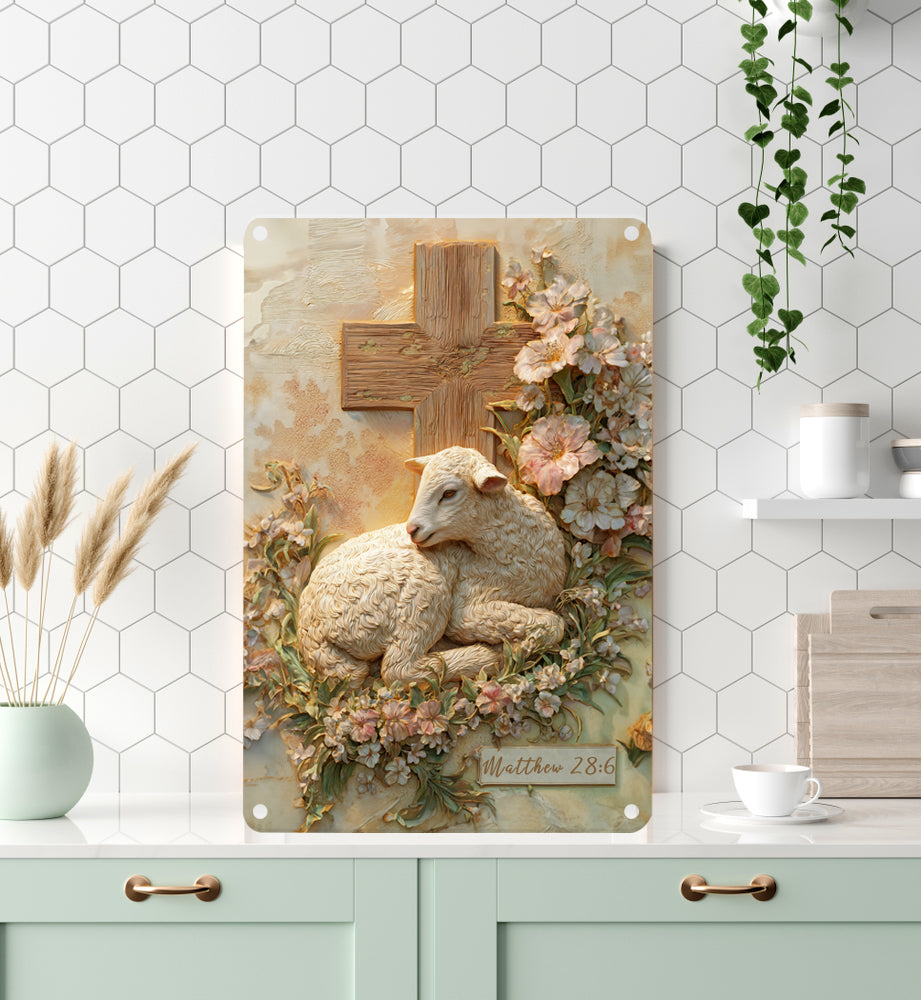 Shineful 2D Metal Sign Lamb of God Resurrection