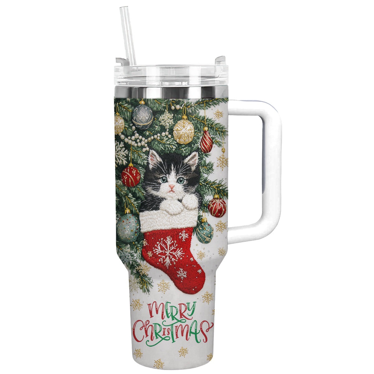 Shineful Tumbler Christmas Stocking Kitten