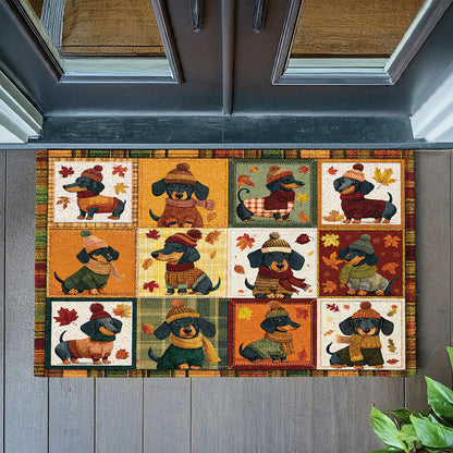 Shineful Snuggle Season Doxies Ultra-Thin Non Skid Floor Mat, Kitchen Rugs
